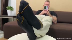 Tired Jock Bax Rubs And Relaxes His Beautiful Size 8 Feet