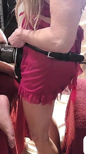 Pegging Doggy-style with Super Thick Dildo