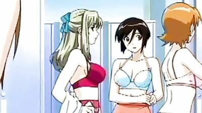 Horny anime chick in lingerie gets rammed doggy-style on the roof