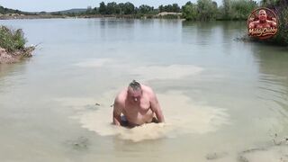 Mudbath in cream colored, light filth - like vanilla pudding brief version