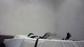 Brunette MILF tied up, blindfolded, gagged, and fucked hard