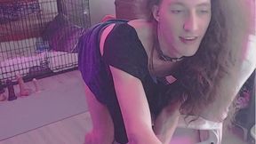 bunny spanks herself