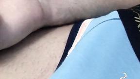 ”Chilling & smoking & caught myself touching my huge cock”