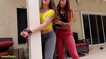 Cheyenne bound & Pissing skintight jeans