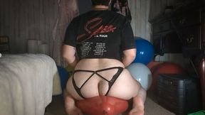 Big Ass Sit-to-Pop 10 Giant 17” Tuf-Tex Balloons Crushed