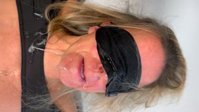 The Result After Being Offered, Tied up to Serve as a Whore, I Am Covered in Cum and Drool