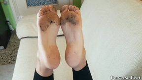 Dea Krizia flip flops dirty soles pt 2