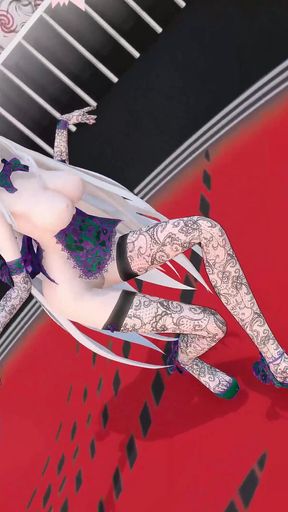 Yowane Haku Undress Dance Sexy Lingerie Hentai Stickysticky Song Mmd 3D Purple Clothes Color Edit Smixix