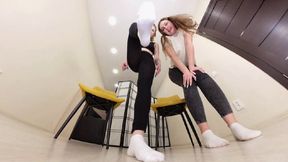 Ashley & Eva Forest - sweaty white socks VR 360 6K