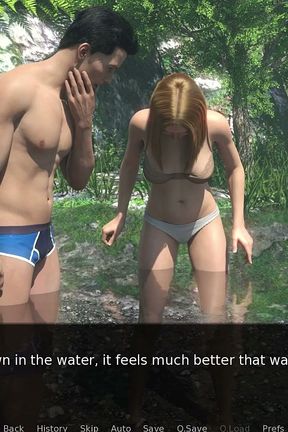 Erotica 10 - Lilly's Topless Waterfall Shower with Ren and Riley