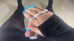 Licking a Big Load of Cum off My Fingers