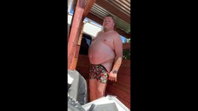 Blue Collar Daddy Yard Work Piss and Cum