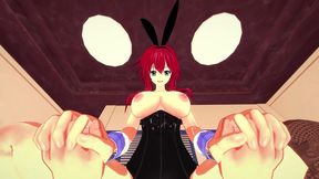 rias gremory sexy rabbit costume pov - dxd - part 1