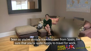 FakeAgentUK Anal acrobatics from Italian babe in porn casting