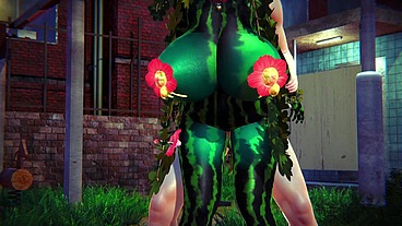 Fucking a Watermelon in the Park - Hentai Monster Girl