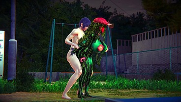 Fucking a Watermelon in the Park - Hentai Monster Girl