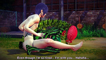Fucking a Watermelon in the Park - Hentai Monster Girl