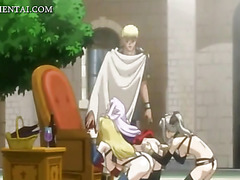 Hentai slaves pleasing their masters hard cock