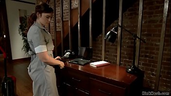 Cleaning lady Jodi Taylor is tried to steal some files and money from Marco Banderas but he is caught her and in bondage anal fucked with big cock