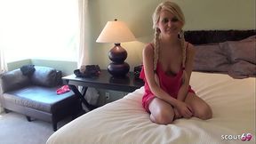 Tiny blonde Teen Kelly Surfer with Pigtails made real Privat Amateur Sex Tape with Boyfriend at Holiday Trip