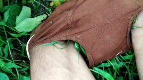 Indian Masturbation and Cumshot in Outdoor Green Field