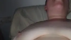 saggy tits smoker eating a big cock