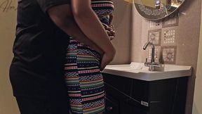 Step-sister steps out, bare-foot, big ass&#x1F351; exposed, sucking cock&#x1F32D; wild, living room chaos.