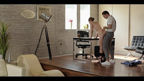 Blonde Secretary Freeze Fucked - Tiffany Tatum Creampie Cum in Mouth Time Stop Sex