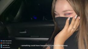 Bonnie Blaze, a Russian MILF with a big ass, gives a stranger a blowjob and lets him cum