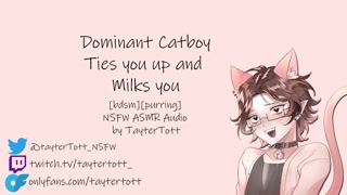 Dominant Catboy Ties you up and Milks you || NSFW ASMR RolePlay [bdsm] [purring]