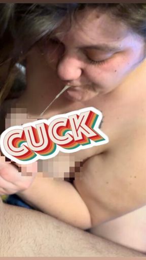 Cuckold Close-Up: My Luscious Lips Stretch Around His Pulsing Dick, Lips Swollen and Eyes Watering – Yours Stays Caged and Dripping, Begging for Mercy