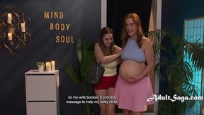 Pregnant Woman Fucks With Her Masseuse &amp_ Wife Catches Them In The Act.. AND JOINS!