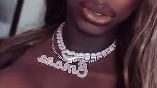 BIG BLACK COCK Transgirl Sausage with Mammary Donk Total of Spunk!