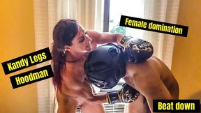 Kandy vs. Hoodman:Femdom Boxing & Beatdown Domination