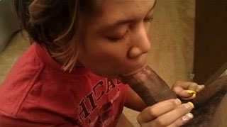 My bim black teen girlfriend eagerly blowing my cock