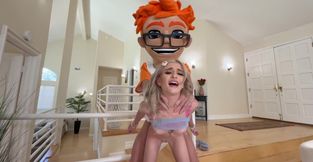 Blonde teen burglar Emma Rose begs for big dick creampie and gets it