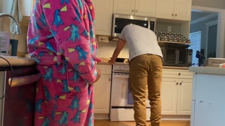 Casually stroking in front of the maintenance guy