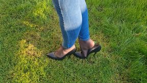 Grass Sinking in Faith Vintage Heels