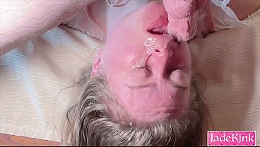 BDSM bound bride face fuck - The bride'_s little throat PMV