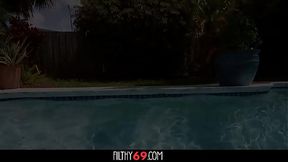 Busty stepmom getting naughty with her stepson in laundry room - Kat Marie