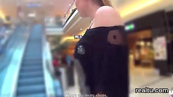 Stunning czech sweetie was teased in the shopping centre and fucked in pov