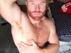 Ginger Hunk Seth Forena Bed Jerks his Cock Until He Cums