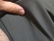 Cum with me: furry bear busts a nut on the bed