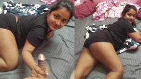 My big ass stepsister taught me how to seduce and fuck my gf for the first time