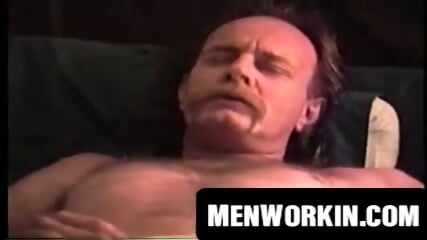 Nasty old man wanks solo in a cheap motel room