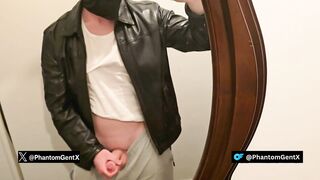 Dark-hued Leatherjacket! Authoritative Sir Demonstrates Muscled Figure and Drains Off - Go after on X @PhantomGentX