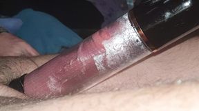 Jerk off with pumped cock and prostate massage until minutes long cumshot orgasm