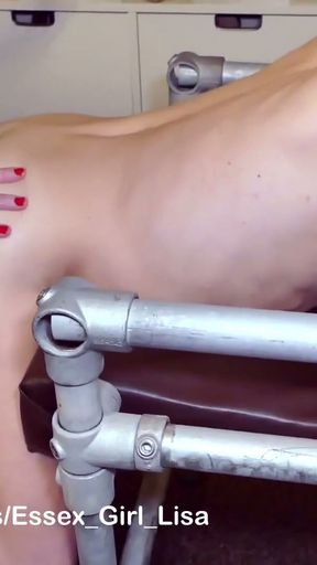 Femdom - Essex Girl Lisa pegging my new slave with big dildos   Clip 2