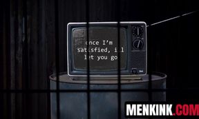 Ruckus pounds a dildo machine and brings himself to repeating edge