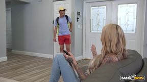 BANGBROS - Johnny Love Tries To Leave The House Before His New Step Mother Mayara Lopes Notices His